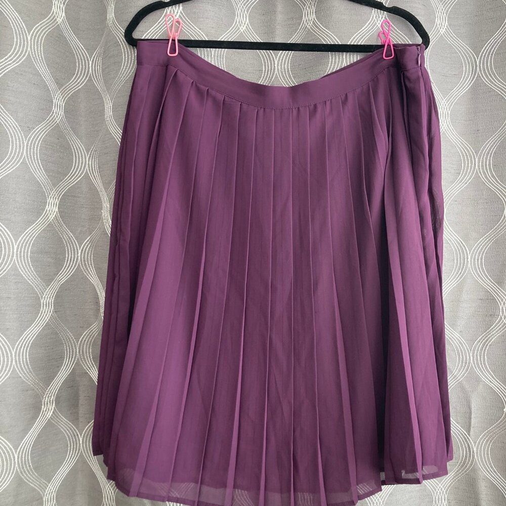 ModCloth Womens Pleated Lined Purple Skirt